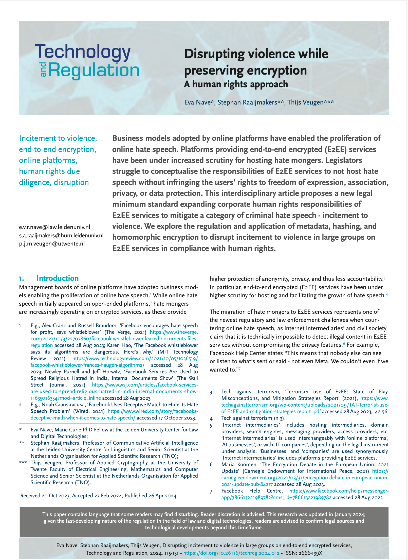 Cover page for TechReg 2024.012 Nave et al