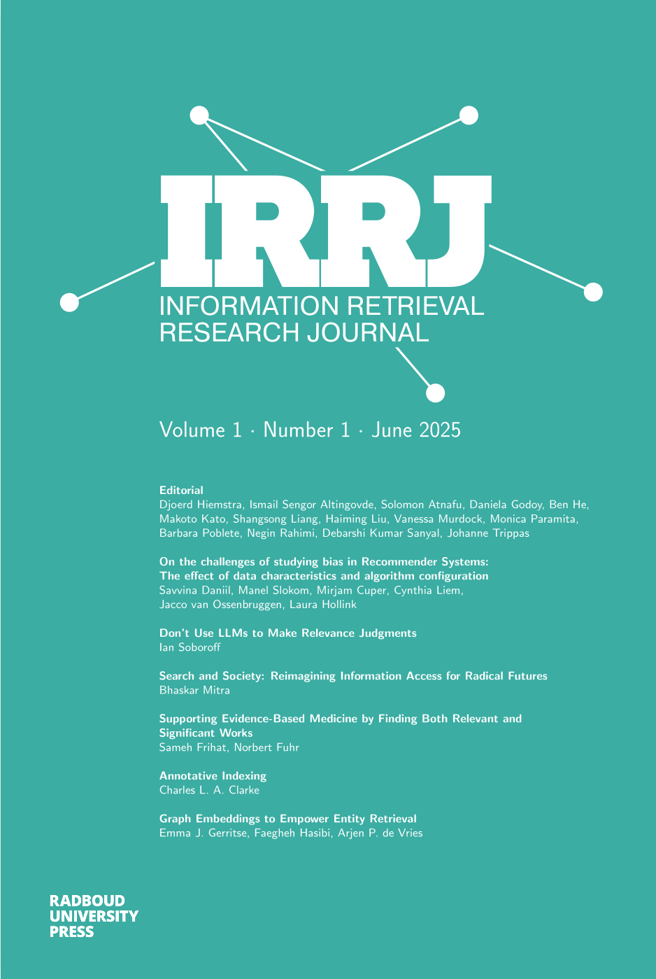 Information Retrieval Research Journal cover image
