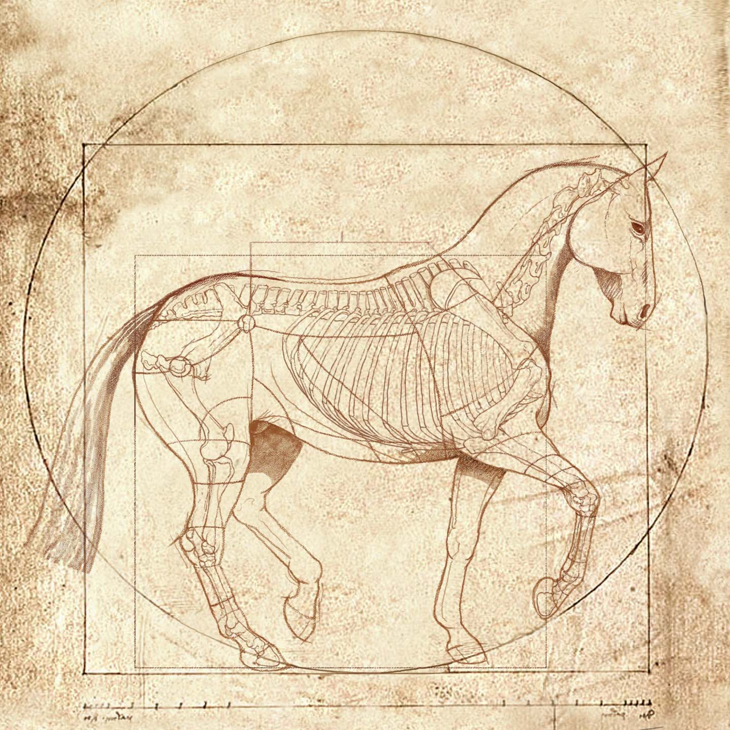 Catherine Twomey, Da Vinci Horse in Piaffe (2007)